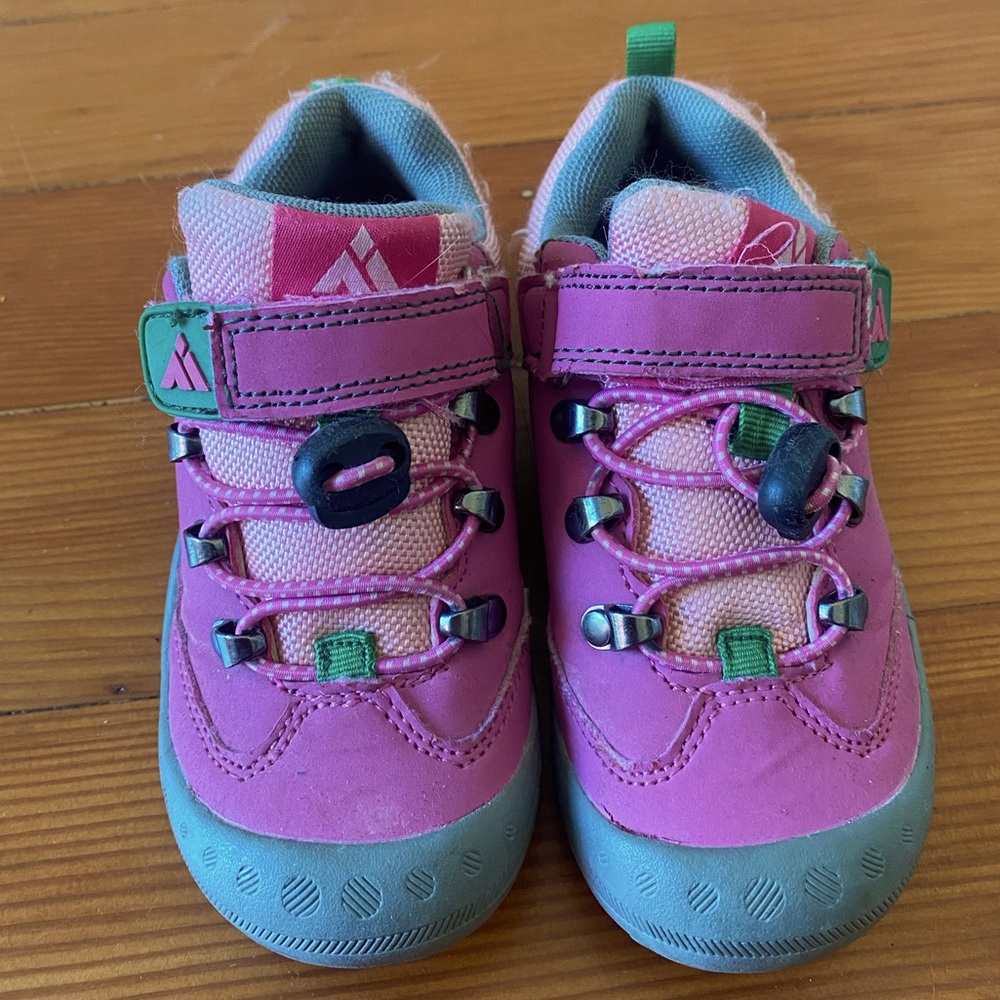 Kids Pink and Green Mishansha Hiking boots